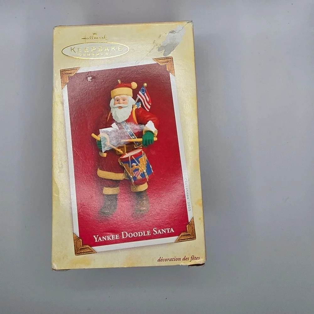 Hallmark Keepsake Yankee Doodle Santa 2005 Christmas Ornament Drummer Flag#948